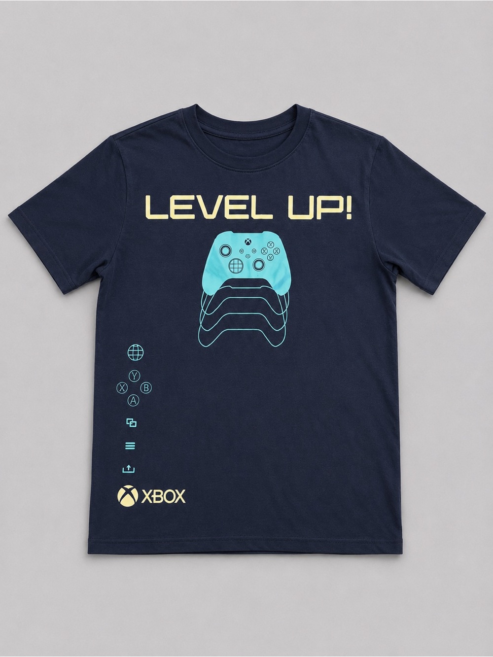 Xbox Kids' Navy 'Level Up' Short Sleeve Graphic Tee
